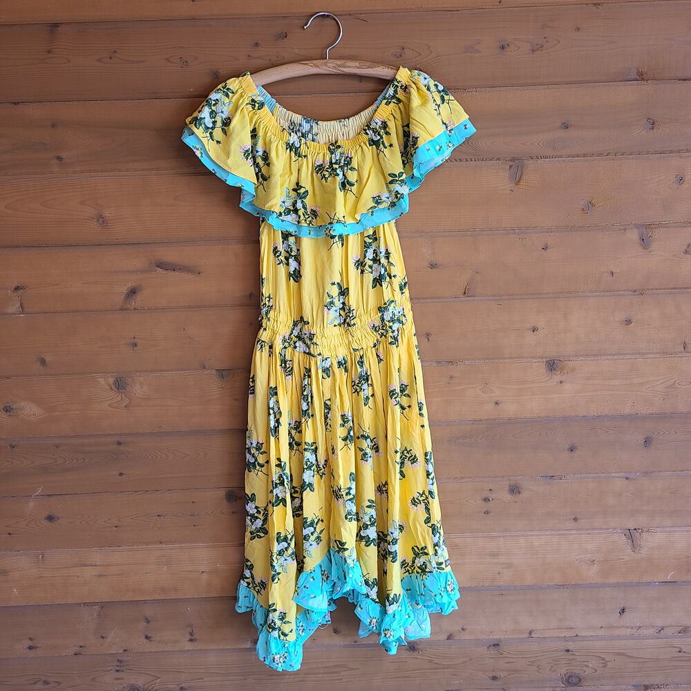 Matilda Jane Dress Midi Floral Hooked On A Feeling Off Shoulder Summer Prep XS - Picture 2 of 4